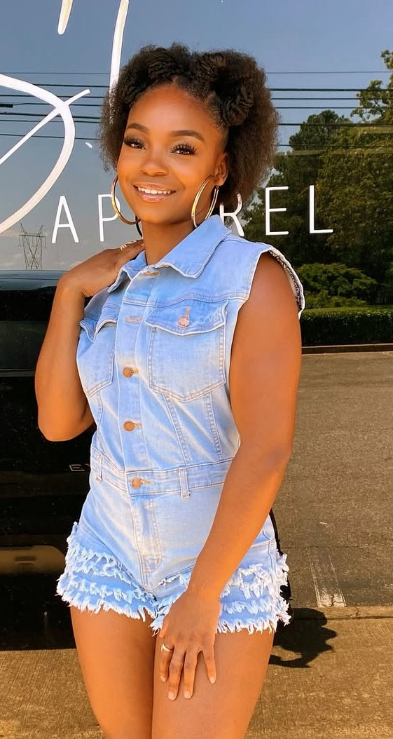 Blue Dream Denim Romper