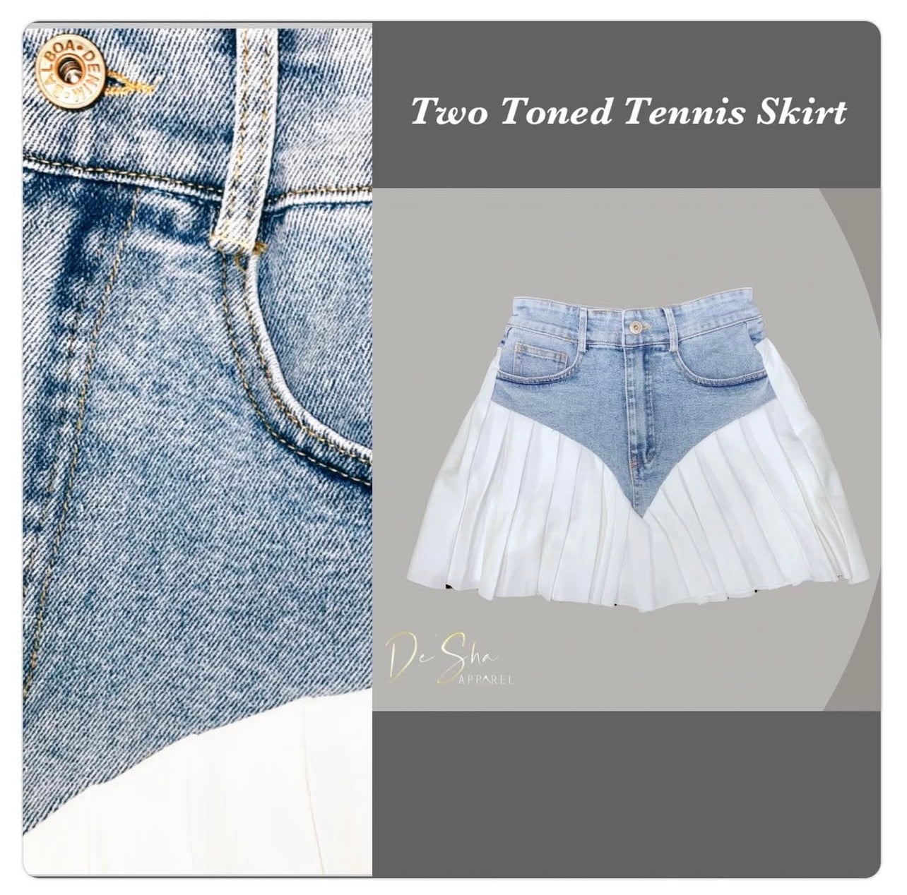 2 TONED TENNIS SKORT