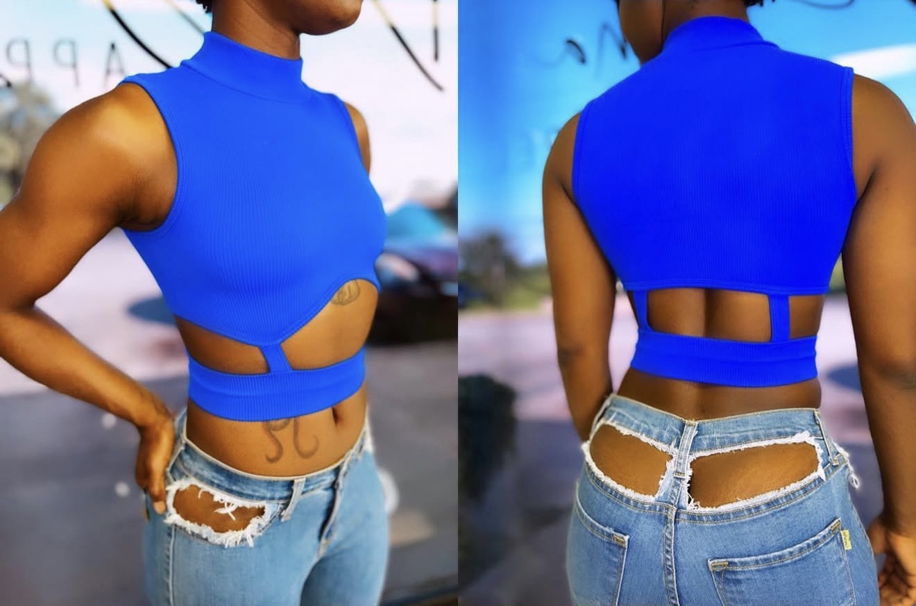 ONE SIZE FITS ALL RIBBED CROP TOPS