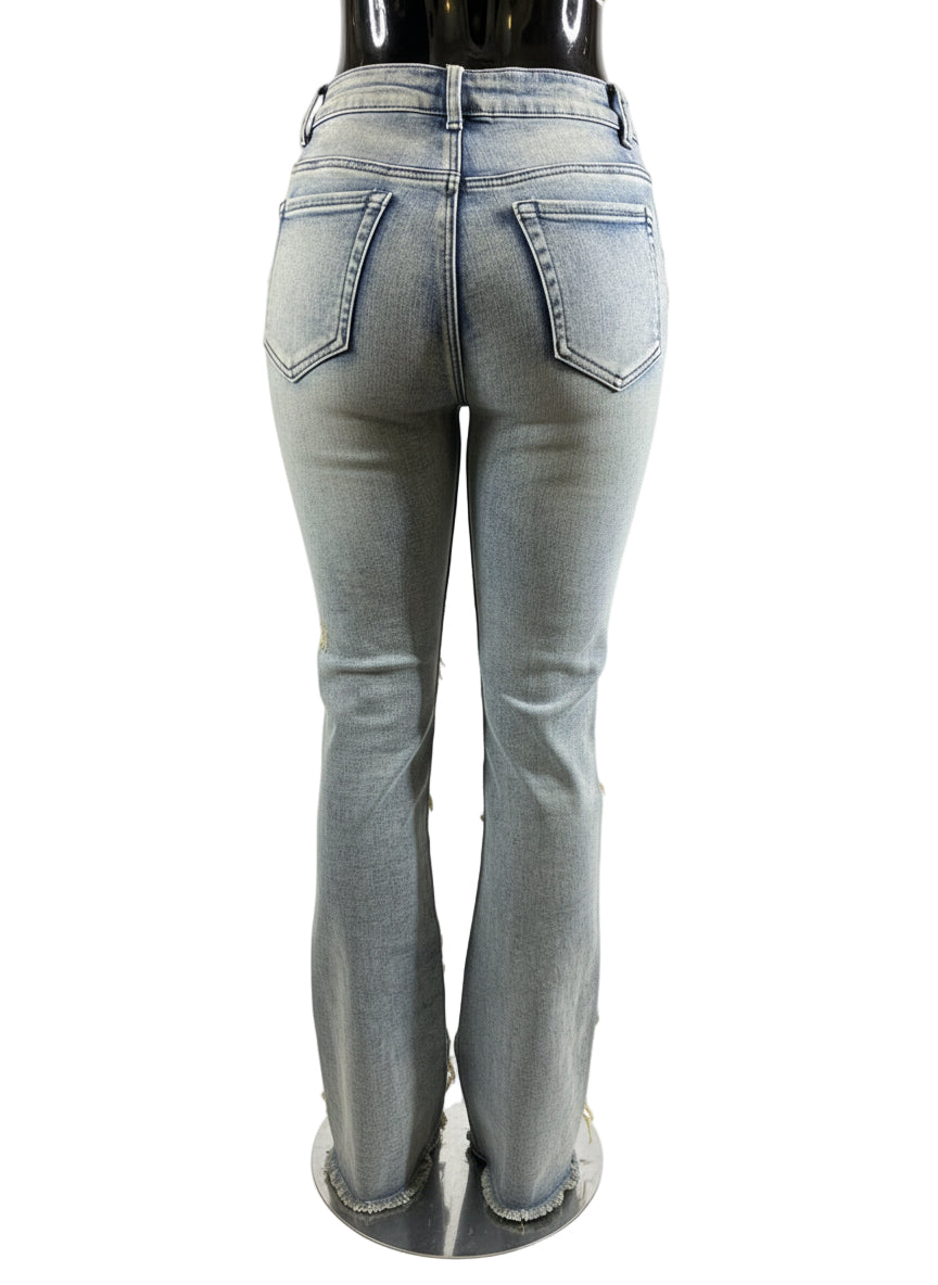 RED FOX DISTRESS DENIM JEANS